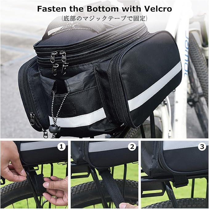 YAPJEB Bike Bags for Bicycle Rear Rack, Trunk Pannier Saddle Seat Bag Carrier for Commuter Cycling Travel(Red)