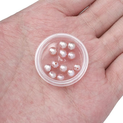 Natural Half Drilled Pearl Beads Purple 4.5-5mm 12pcs AAAA Freshwater Cultured Loose Gemstone Beads for DIY Stud Earring Jewelry Making