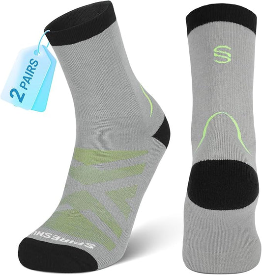 Hiking Socks 2-Pack - Moisture-Wicking & Anti-Blister for Men & Women | Quick-Dry, 3D Arch Support, Odor Control