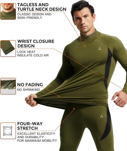 CL convallaria Thermal Underwear Long Johns Set Mens Winter Gift Hunting Gear Sport Base Layer Bottom Top