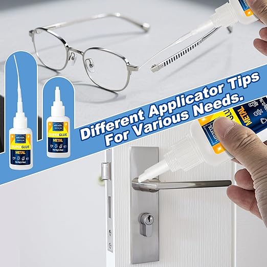 Metal Glue 100g - Heavy Duty Super Glue for Metal, Aluminum, Stainless Steel, Craft - Strongest Metallic Adhesive Weld, Fast-Bonding & Clear, Liquid Bonding Adhesive for Plastic, Wood,Rubber