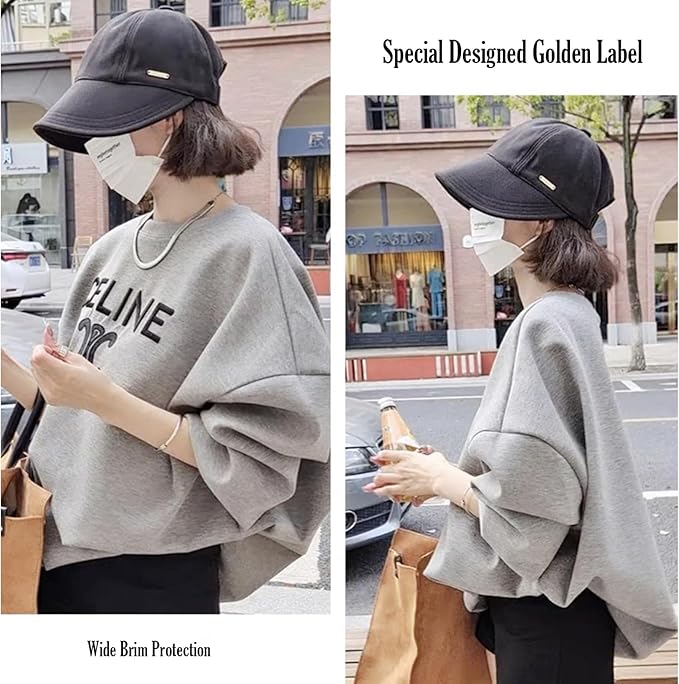 huablo]UPF 50+Womens Sun Hat UV Protection Hiking Fishing Hats Wide Brim Hat Adjustable Ponytail Packable Sun Cap