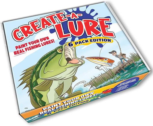 DIY Fishing Lure Kit - Kid-Friendly Fishing Gear for Customizing Lures, Includes Paint & Brushes, Perfect Arts and Crafts for Kids, Tackle Box Must-Have