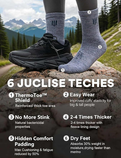 Alpaca Wool Micro Crew Hiking Socks Midweight Moisture Wicking Anti-blister Cushioned