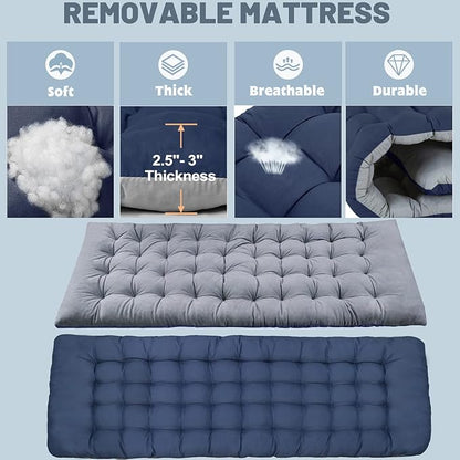 Slsy Folding Camping Cot for Adults with Pad, Padded Portable Sleeping Cots, Camp Bed with Carry Bag for Outdoor Travel, Beach, Hiking