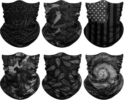 Neck Gaiter for Men Women Headwear Bandana Head Wrap Face Scarf Mask Cover Warmer Balaclava-Seamless & Versatile