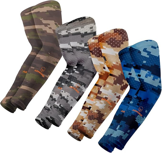 ARMORAY Arm Sleeves for Men or Women - Tattoo Cover Up - Cooling Sports Sleeve for Basketball Golf Football