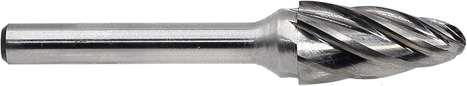Carbide Burr - SF5-NF Aluma-Cut Carbide Rotary Burr Bits File for Aluminum 1/4 Inch Shank Die Grinders, 1/2 Inch Head Diameter, 1 inch Flute length, Tree Shape Radius End, 1pcs