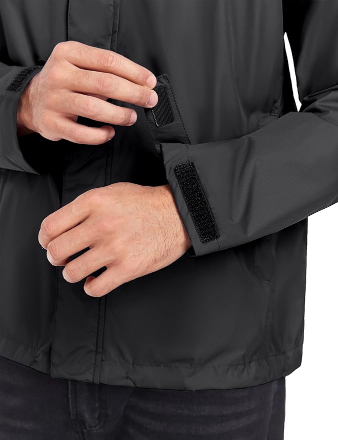 Little Donkey Andy Men's Waterproof Rain Jacket Outdoor Lightweight Rain Shell Coat for Hiking,Golf,Travel