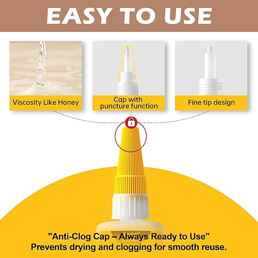 Metal Super Glue Liquid, 60g Clear Instant Thick CA Glue for Stainless Steel Aluminum DIY Crafts and Repairs, Fast Drying High Strength All Purpose Permanent Professional Cyanoacrylate Adhesives