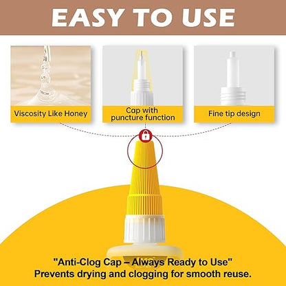 Metal Super Glue Liquid, 60g Clear Instant Thick CA Glue for Stainless Steel Aluminum DIY Crafts and Repairs, Fast Drying High Strength All Purpose Permanent Professional Cyanoacrylate Adhesives