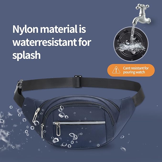 DAITET Crossbody Fanny Pack for Men&Women,Large Waist Bag & Hip Bum Bag with Adjustable Strap for Outdoors Workout Traveling Casual Running Hiking Cycling