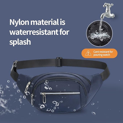 DAITET Crossbody Fanny Pack for Men&Women,Large Waist Bag & Hip Bum Bag with Adjustable Strap for Outdoors Workout Traveling Casual Running Hiking Cycling