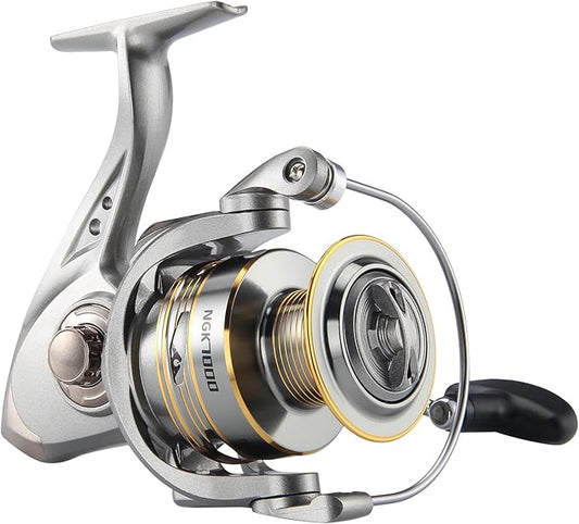 HAUT TON Spinning Reel 8000/9000/10000/12000/14000,6+1BB Metal Surf Fishing Reels,4.8:1 Gear Ratio 55lbs Drag Heavy Long Casting Inshore Saltwater Monster Fish