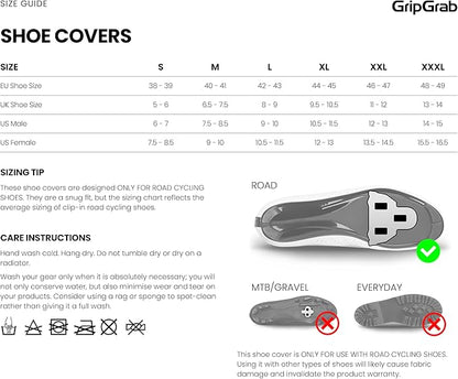 GripGrab Arctic Waterproof Deep Winter Road Cycling Shoe Covers Fleece Lined Thermal Cycling Road Bike Shoe Covers Waterproof Overshoes