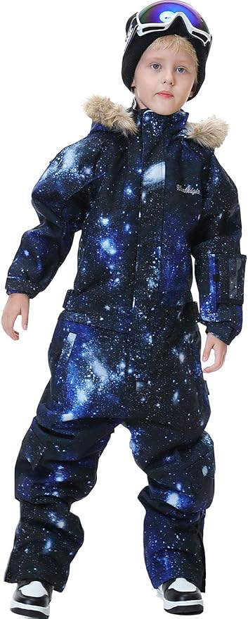 Kids Girls Boys Waterproof Colorful One Piece Snowsuits Coveralls Ski Suits Jackets Winter Jumpsuits