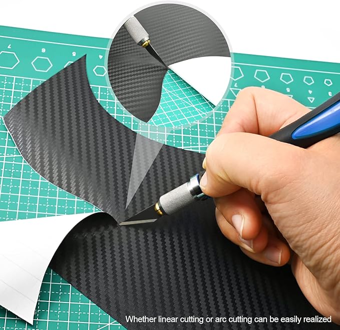 EHDIS Precision Hobby Knife Set Utility Craft Knife Kit with 10PCS Blades for Art, Working-Stencil, Scoring, Scrapbooking, Architecture Modeling, Crafting-Blue