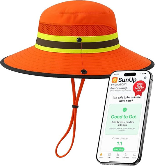GearTOP Safari Hat for Men Sun Hats for Women UV Protection UPF 50+ Fishing, Gardening, Hiking Hat (22-23 1/2")