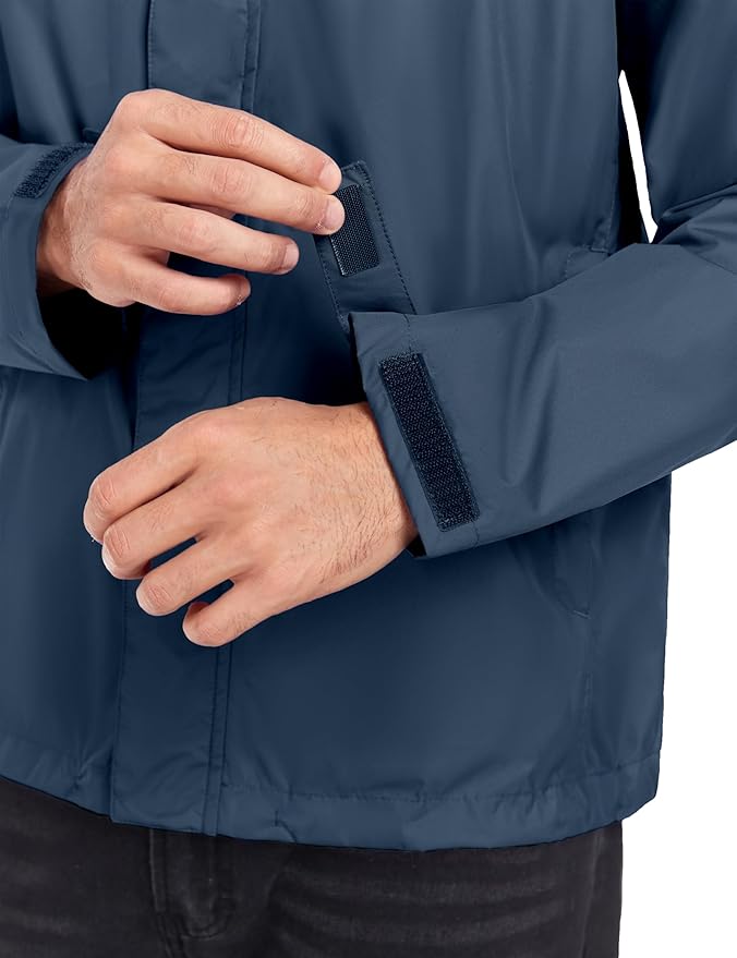 Little Donkey Andy Men's Waterproof Rain Jacket Outdoor Lightweight Rain Shell Coat for Hiking,Golf,Travel