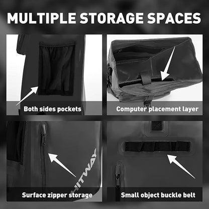 HITWAY 3 in 1 Bike Bag Waterproof Bike Pannier Bag 29L Large Capacity Bike Rack Bag Professional Cycling Accessories for Bicycles