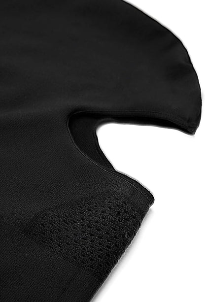 E4M Men’s Thermals Top and Bottom Set - Men’s Long Johns with Ski Mask, Black