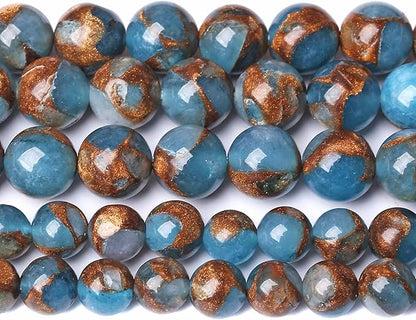 160PCS 4MM Lake Blue Cloisonne Craft Spacer Loose Beads for Jewelry Making DIY Bracelet