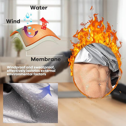 Sauna Suit, Lightweight Sauna Sweat Suit, Anti Rip Sweats Suit for Men Women, Gym Fitness Workout Suits Top Pants