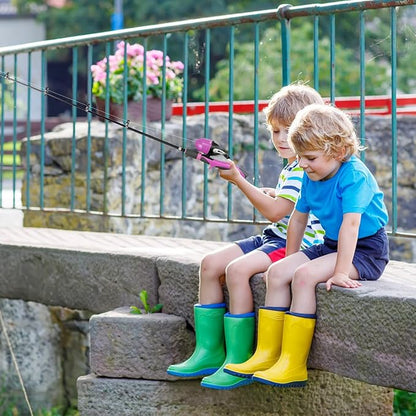 Urban Deco Kids Fishing Pole Set Portable Telescopic Kids Fishing Rod and Reel Combo Kit with Tackle Box for Beginners, Boys,Girls,Youth,Children