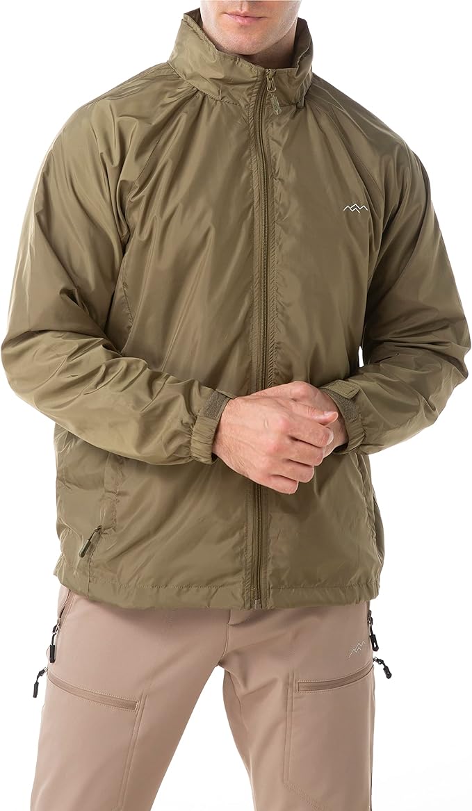 TRAILSIDE SUPPLY CO. Mens Windbreaker Jackets Lightweight Packable Jacket,Windproof and Dustproof