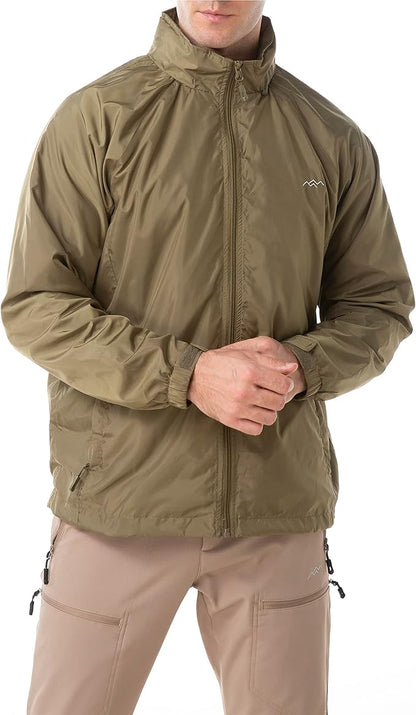 TRAILSIDE SUPPLY CO. Mens Windbreaker Jackets Lightweight Packable Jacket,Windproof and Dustproof