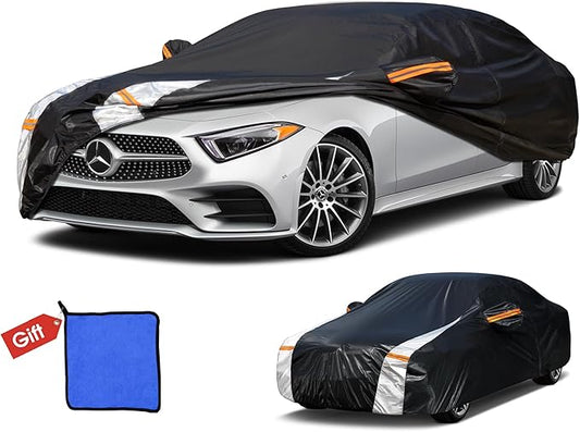 Mercedes Benz C-Class Car Cover 100% Waterproof All Weather, Gift with Towel, 10 Layers Car Cover Custom Fit 2004-2026 CLS C500/C550/C450/C400/C63 AMG, Outdoor car Cover Rain Sun UV Protector.