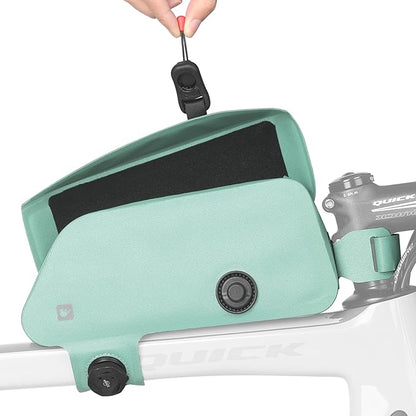 Rhinowalk Bike Frame Bag with Magnetic Flap Waterproof Bicycle Top Tube Bag Bikepacking Cycling Tools Storage Bag for MTB Road Bike