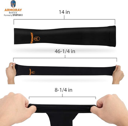 ARMORAY Arm Sleeves for Men or Women - Tattoo Cover Up - Cooling Sports Sleeve for Basketball Golf Football