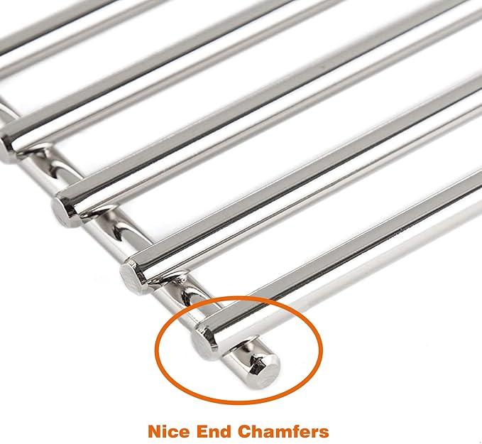 19 1/4" Stainless Steel Cooking Grid Grates Replacement Parts for 16517 Bull BBQ Angus, Brahma, Lonstar Select, Outlaw Steer Premium, Lonestar Select,19.25"x7.5",4Pack