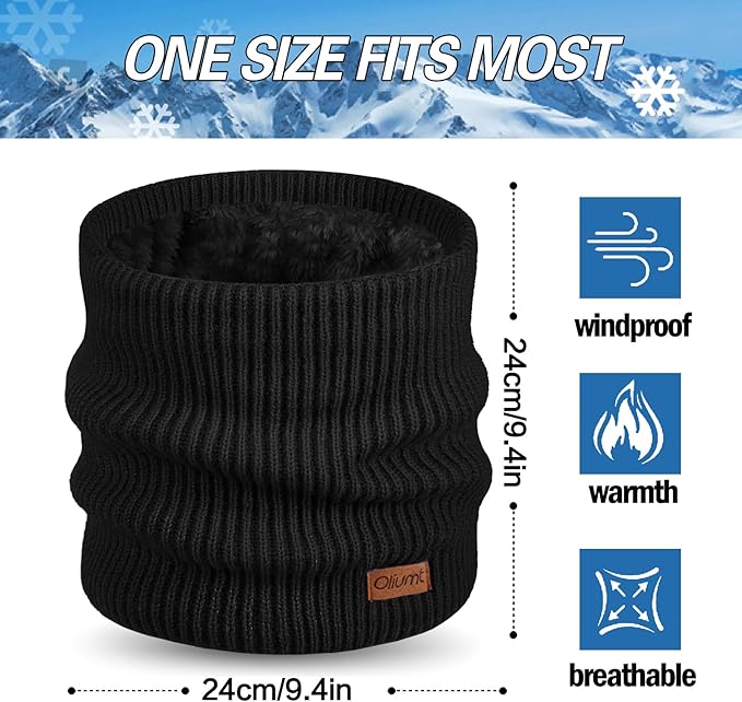Neck Warmer for men,Winter Neck Gaiters Face Scarf Women Windproof Warm Fleece Scarves Gaiter for Cold Weather