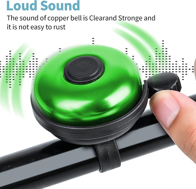 Classic Bike Bell, Aluminum Bicycle Bell, Loud Crisp Clear Sound Bicycle Bike Bell for Adults Kids