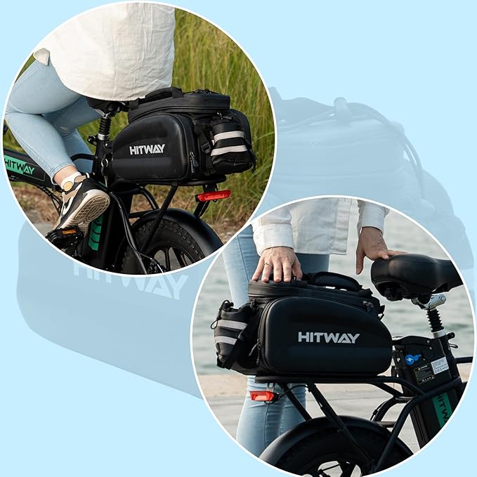 HITWAY Rack Bag GB2 Bike Rack Bag, Expandable Rear Trunk Bicycle Bike Bag for Luggage Carrier Bags Waterproof for Ebike