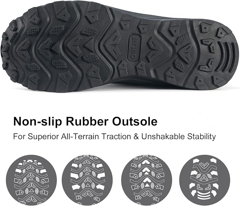 Waterproof Hiking Shoes for Men Lightweight & Breathable Walking Sneaker for All-Terrain Outdoor