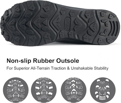 Waterproof Hiking Shoes for Men Lightweight & Breathable Walking Sneaker for All-Terrain Outdoor