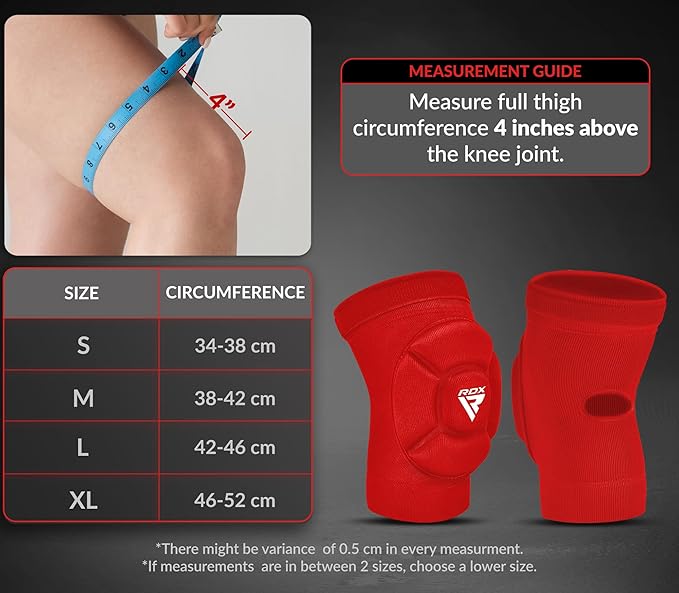 RDX Knee Pads for Work, Oeko TEX Certified, Anti-Slip Protective Thick Padded Foam Pad, Collision Avoidance Sleeves Pair, MMA Muay Thai Grappling Volleyball Football Wrestling Gardening.