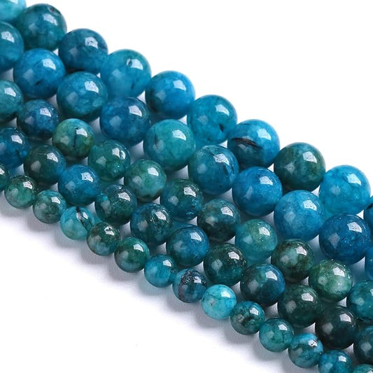 160PCS 4MM Blue Apatite Spacer Loose Beads for Jewelry Making DIY Bracelet Necklace 2 Strands