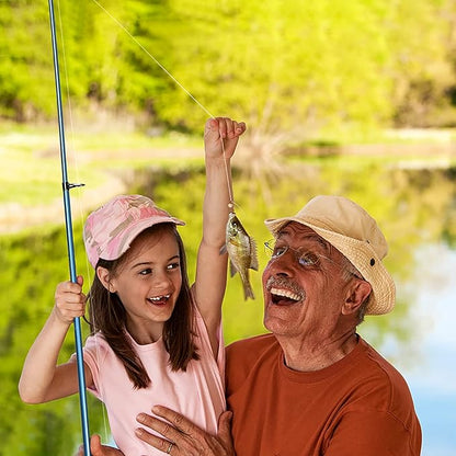 PLUSINNO Kids Fishing Pole with Spincast Reel Telescopic Fishing Rod Combo Full Kits for Boys, Girls, and Adults