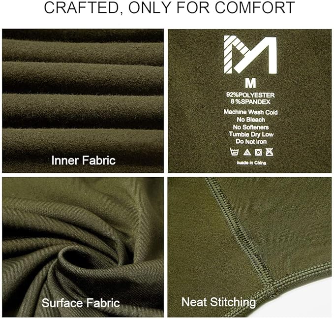 Thermal Underwear for Men, Winter Gear Long Johns Base Layer Top and Bottom Set for Skiing Running