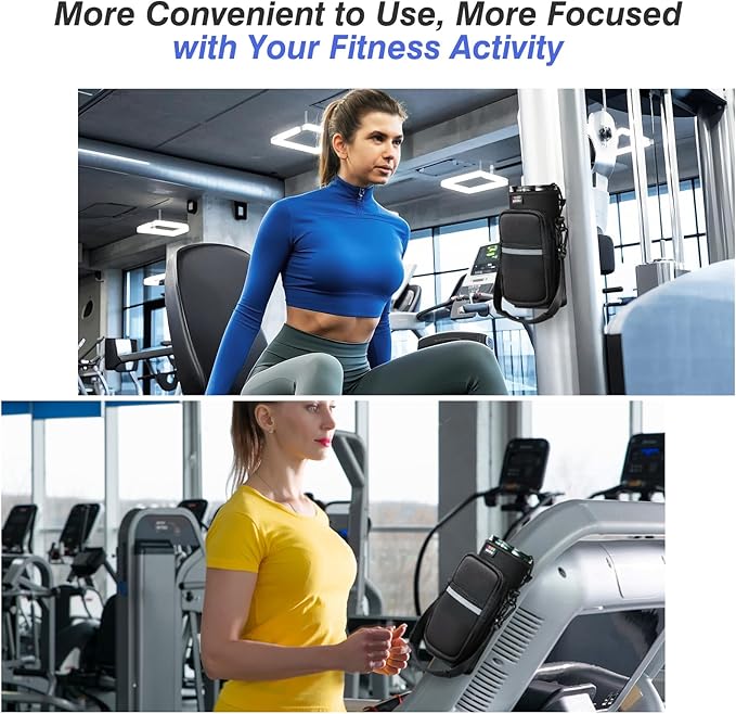 Nuovoware Water Bottle Carrier Bag,25oz/40oz/64oz Bottle Pouch Holder,Adjustable Shoulder Hand Strap 2 Pocket Sling Neoprene Sleeve Sports Accessories for Hiking Travelling Camping