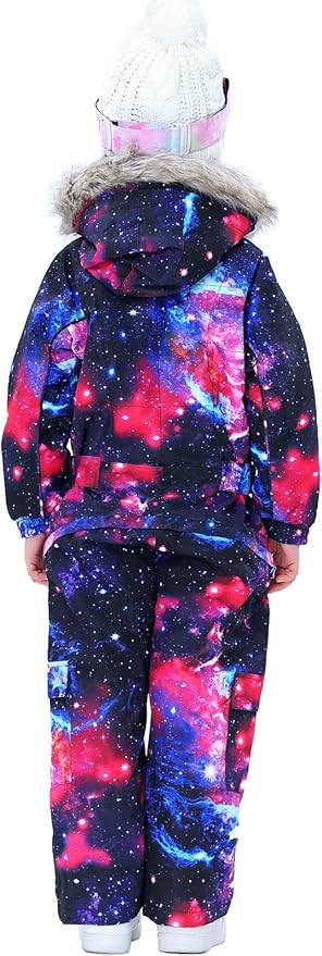 Kids Girls Boys Waterproof Colorful One Piece Snowsuits Coveralls Ski Suits Jackets Winter Jumpsuits