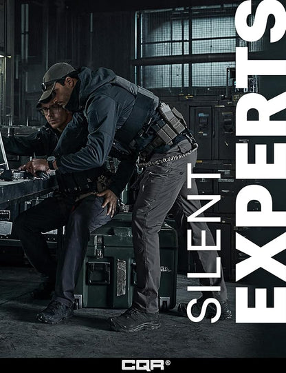 CQR Men's Flex Stretch Tactical Pants, Water Resistant Ripstop Cargo Pants, Lightweight EDC Outdoor Work Hiking Pants