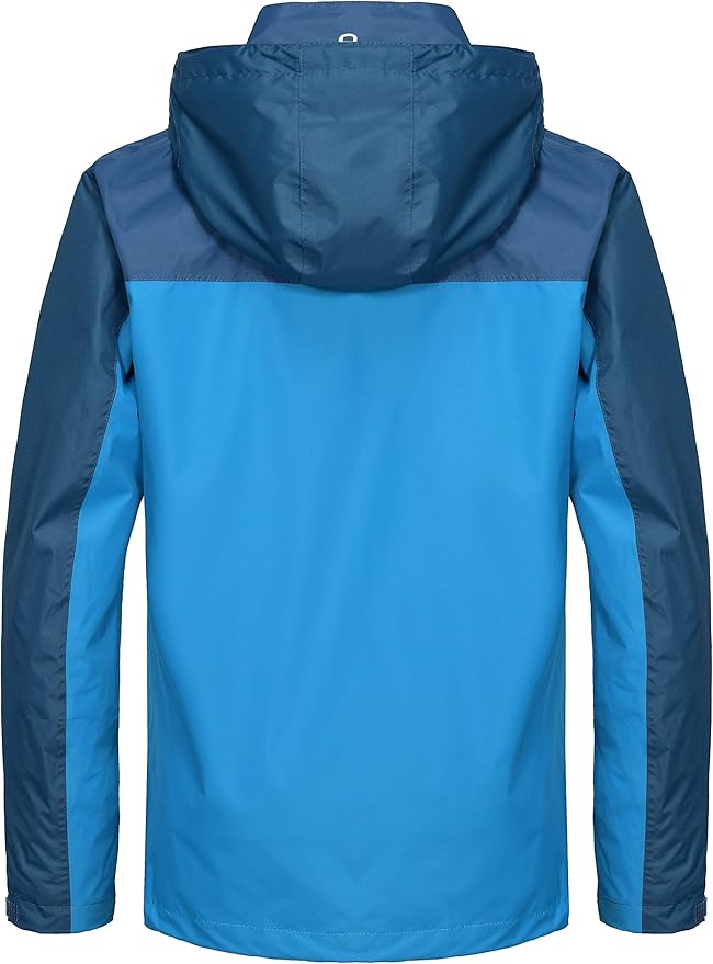 Little Donkey Andy Men's Waterproof Rain Jacket Outdoor Lightweight Rain Shell Coat for Hiking,Golf,Travel