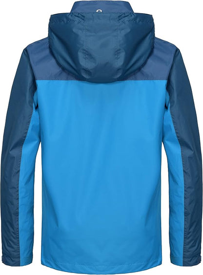 Little Donkey Andy Men's Waterproof Rain Jacket Outdoor Lightweight Rain Shell Coat for Hiking,Golf,Travel