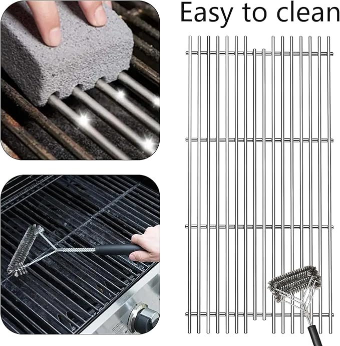 S911 Stainless Steel 3 Pack Cooking Grids Grates for Viking VGBQ 30" T, VGBQ 41" T, VGBQ 53" T Series Gas Grill 23-1/4" x 11 1/2"