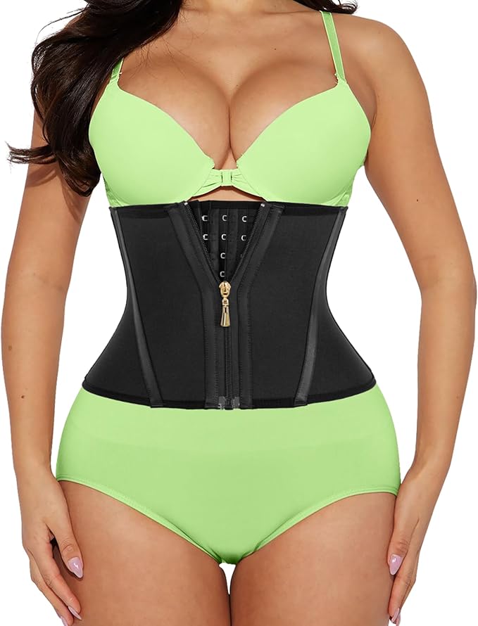 Short Torso Waist Trainer for Women Lower Belly Fat, Workout Fajas Colombianas Waist Cincher Corset